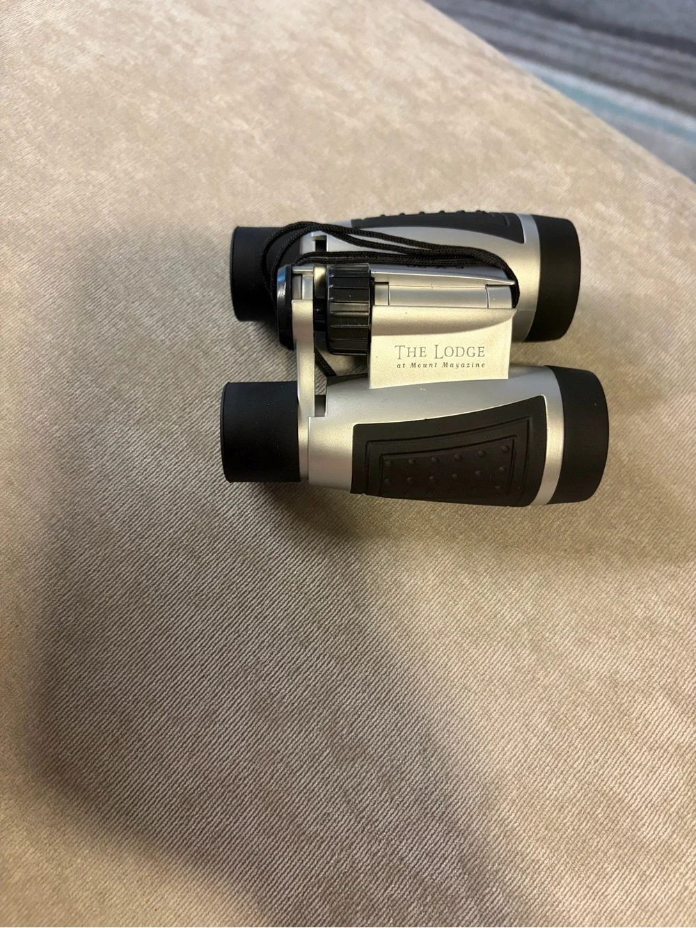 Compact White and Black Binoculars - Portable Optics